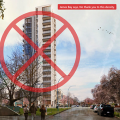 Rendering of proposed development at Montreal, Quebec and Kingston streets in James Bay
